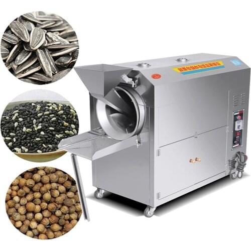 Gas Heating Nuts Roasting Machine For Peanut And Cashew Macadamia Chickpeas Stainless Steel Nut Baking Machine 220V