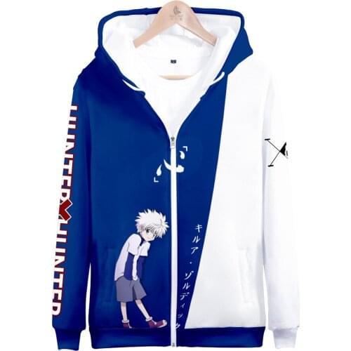 HUNTER×HUNTER Men/Women Zipper Hoodies 3D Print Game Fashion Sweatshirt Long Sleeve Coat Plus Size Zipper Hooded