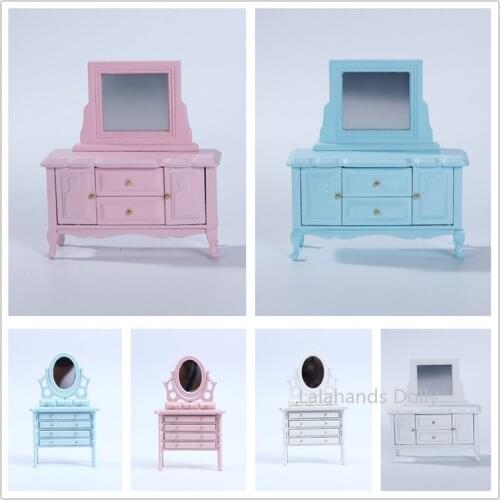 1:12 Dollhouse Mini Dressing Cabinet Miniature Scene Model for Dollhouse Furniture Decoration Accessories