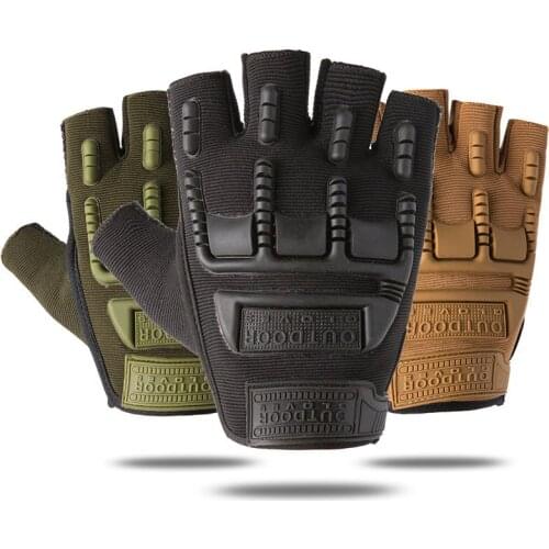 Army Fan Mens Tactical Gloves Outdoor Sports Fighting Riding Non-slip Male Half Finger Military Gloves Men Women