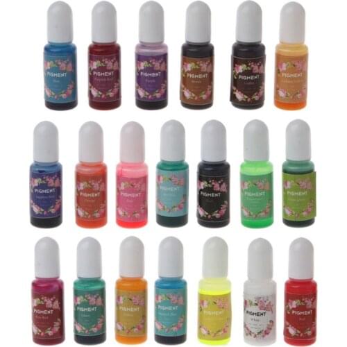 20 Color Epoxy Resin Pigment Kit Liquid Epoxy Resin Colorant Dye Jewelry Making