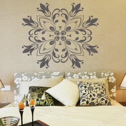 Mandala Wall Decal Boho Stickers Yoga Decal Yoga Studio Decor Pattern Indian Mandala Wall Art Headboard Decal Bedroom Decor Z775
