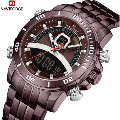 NAVIFORCE Direct Selling 2021 Best Selling Mens Business Watch Waterproof Auto Date Week Display BackLight Digital Quartz Clock