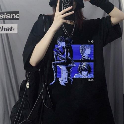 Novelty Death Note Shinigami Ryuk T-Shirt Women Short-Sleeved Japanese light-Sleeved Yagami l cotton T-Shirt Anime T Gift Ideas