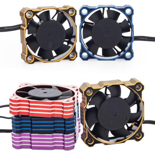 RC Cooling Fan 30mm 40mm Aluminum Alloy Cool Fan Metal Heat Sink for 1/8 1/10 1/12 RC Car Motor ESC 540 550 3650 3660