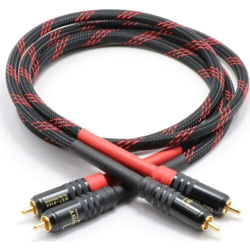 Pair Furukawa PCOCC pure copper Interconnect signal cable with WBT-0144 RCA connector plug Hifi audio cable