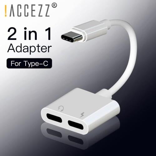 !ACCEZZ USB Type-C Audio Charging Calling Adapter 2 in 1 Type C to 3.5mm Headphone Jack Charge Converter For Huawei Mate 20 Lite
