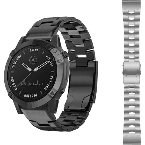 Smart Watch Band Straps For Garmin Fenix 6 6X Pro 5X Plus 5 3 3HR Forerunner 935 945 Quick Release Strap Titanium alloy Bracelet
