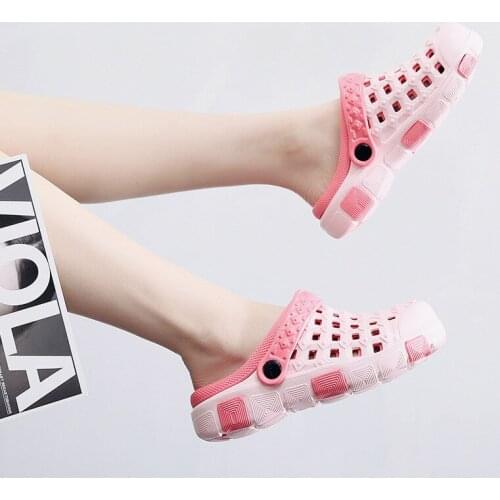 New Summer Shoes Woman Sandals Outdoor Slippers Casual Hollow Out Hole Beach Slippers Girls Slides Chanclas Mujer EU 36-40
