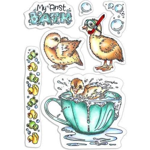 My first Bath Transparent Clear Silicone Stamp/Seal for DIY scrapbooking/photo album Decorative clear stamp 323