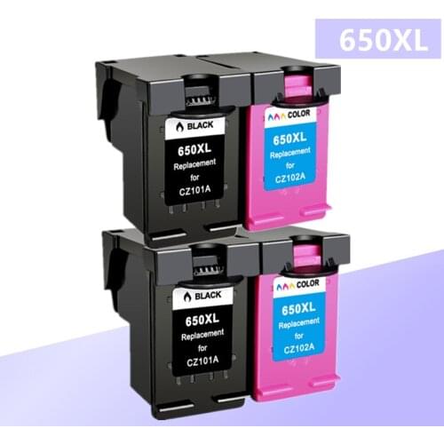 Compatible 650XL Ink Cartridge Replacement for HP 650 fpr HP650 XL for hp Deskjet 1015 1515 2515 2545 2645 3515 4645 Printer