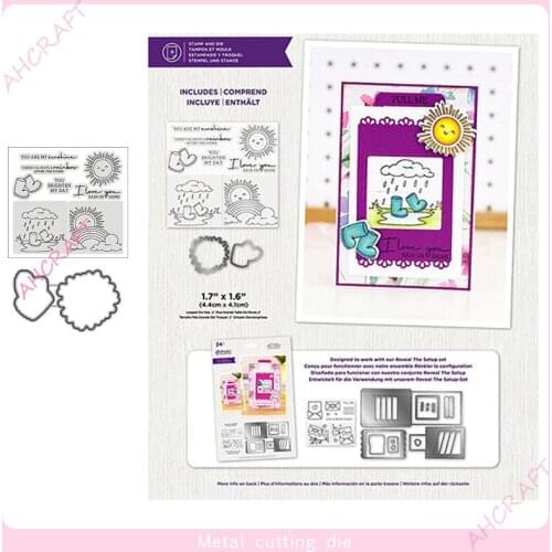 Sunny & Rainy Stamp and Metal Cutting Dies for DIY Scrapbooking Photo Album Decorative Embossing Paper Card Crafts 2021