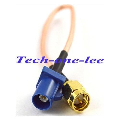 2 piece 5.9'' GPS Antenna Extension Cable Fakra C Male to SMA Male Plug RG316 Active