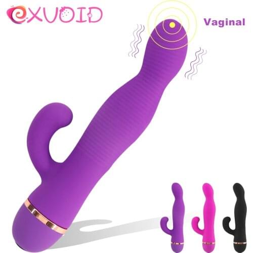 EXVOID G Spot Vibrator Dildo Silicone AV Stick 20 Speed Rabbit Vibrators for Women Erotic Vagina Clit stimulator Sex Shop