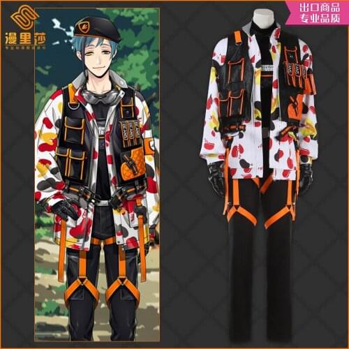 2021 New Twisted Wonderland OCTAVINELLE floyd beanie camouflage cosplay suit