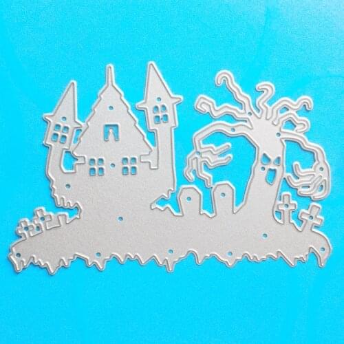 YINISE Metal Cutting Dies For Scrapbooking Stencils Holoween Castle DIY Album Cards Making Embossing Folder Die Cuts Template