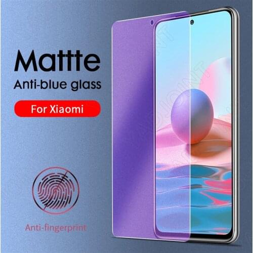 Anti Blue Light Matte Tempered Glass For Xiaomi Mi 10T Poco X3 NFC F3 M3 F2 Pro Redmi Note 10 9 8 Pro 9S 10S 9T Screen Protector