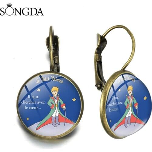 Fairy Tale Le Petit Prince French Hook Earrings The Little Prince Jewelry for Women Girls Dangle Earrings Comic Style