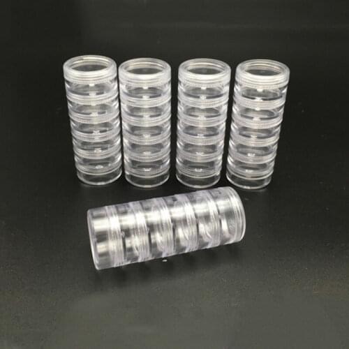 1 set of six-layer one-piece eyeshadow box, cosmetic cream plastic container, nail makeup beads, round refillable bottle