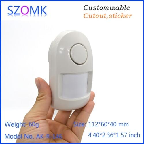 1 piece 112*60*40mm szomk new plastic enclosure infrared motion sensor PIR alarm detector plastic instrument box pcb design