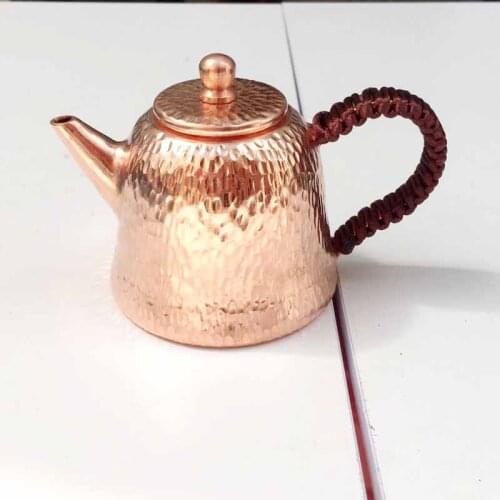 200ml Handmade thickened red copper teapot Kung Fu Teapot Anti-scalding Hand Copper Teapot free shipping