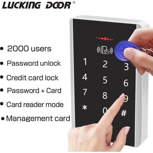 2000 users RFID 125Khz Access Control Digital Panel Keypad Card Reader for Access Control System Standalone Access Controller