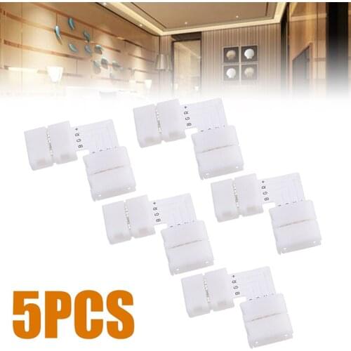5Pcs 4 Pin 5050 10mm L Shape Connector RGB LED Strip 90 Degree Corner Connector For LED Strip Light