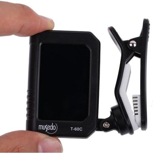 5Pcs Guitar Tuner LCD Digital Automatic Professional Electric Bass Acoustic Guitar Chromatic Clip-on Tuner Backlit Color Screen