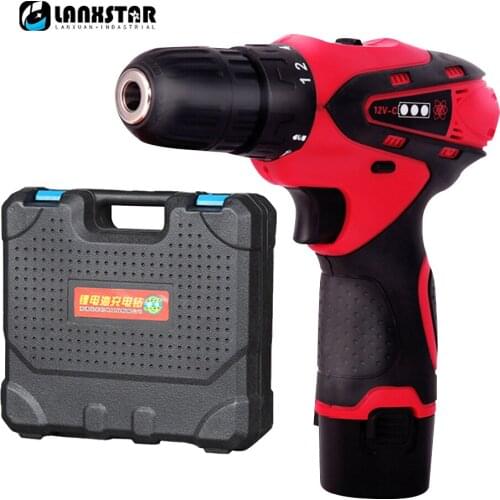 Rechargeable Electric Drill 12-16.8V Cordless Electric Screwdriver Multifunctional Household Wireless Lithium Electric Drill Set