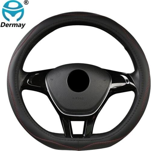 Car Steering Wheel Cover D Shape for VW GOLF 7 2015 POLO JATTA Passat Tiguan Nissan Qashqai J11 X-trail T32 2015- 2017 2018