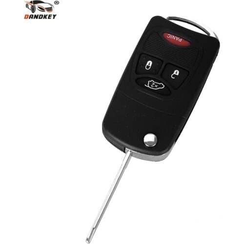 DANDKEY 3 Buttons Case Buttons Pad Flip Key shell Fit For Chrysler For Jeep For Dodge Ram 1500 Caliber Nitro Ram 2500 Ram 3500
