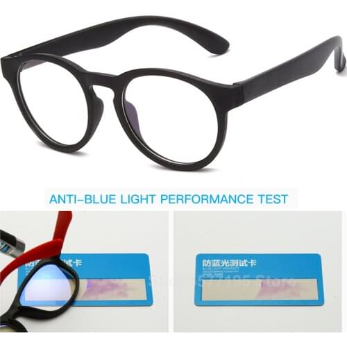 Kids Round Anti Blue Light Glasses Children Flexible Cute Computer Eyeglasses Boys Girls Ultralight Pink Blue Spectacles Frame