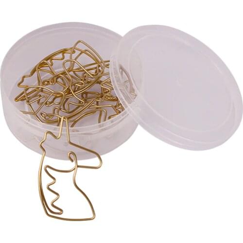 Unicorn shaped Paper clips Creative Lovely Paperclip Bookmark Paper Clips Decorative Stationery Clips Kawaii Stationery Office