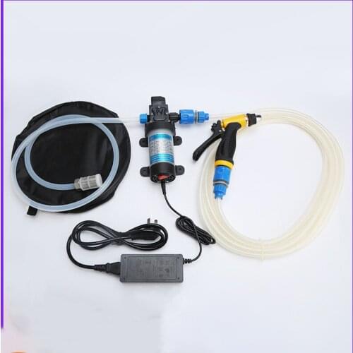 12V 80W Household Car Washer Mini Electric Diaphragm Pump High Pressure Outlet Electric Portable Car Washer