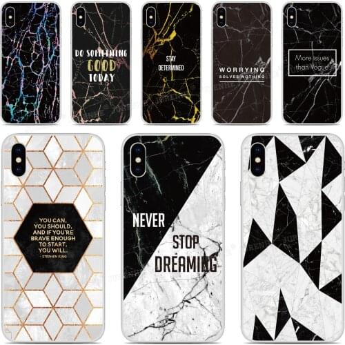 Custom Photo For Blackview A80 A60 BV9600 Pro Phone Case Black Marble Quote tpu Soft Cover For OnePlus 9 8 5G 6 7 7T Pro Cases