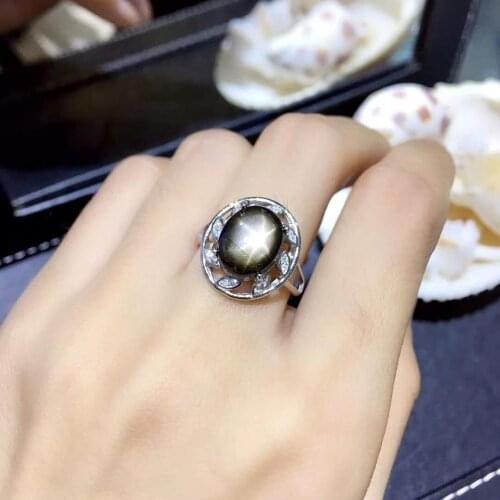 Handworked Natural And Real Blue Sapphire Ring For Women 925 Sterling Silver Fine Jewerly Wedding Party ring
