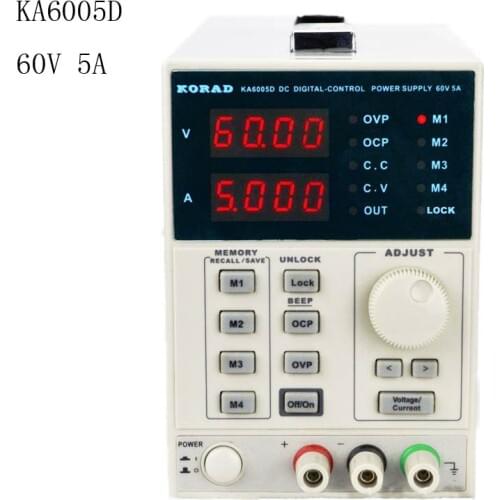 KORAD KA6005D -Precision Variable Adjustable 60V, 5A DC Linear Power Supply Digital Regulated Lab Grade
