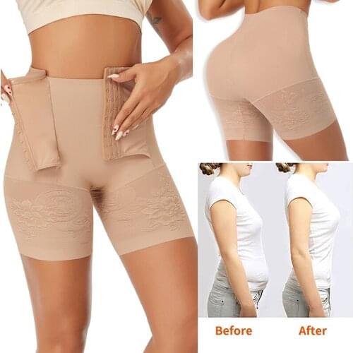 Women High Waist Body Shaper Butt Lifter Panties Firm Control Shapewear Boyshorts Waist Trainer Corset Slimming Underwear