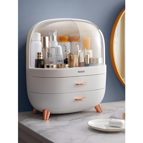 Cosmetic storage box dustproof desktop lipstick dressing table makeup brush storage rack skin care products storage rack