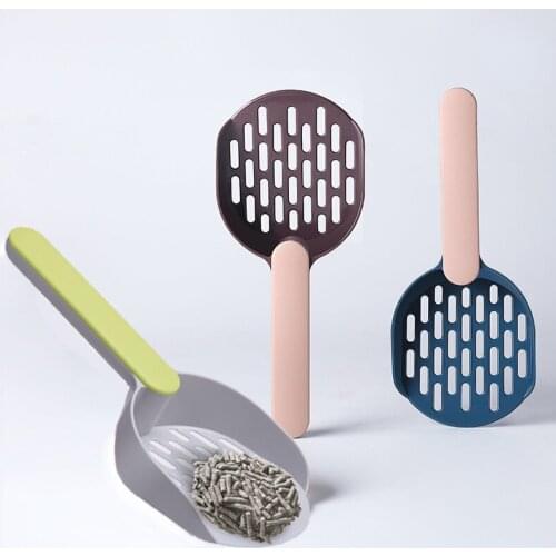 Thicken Cat Litter Shovel Pet Cleanning Tool Contrast Color ABS Scoop Cat Sand Cleaning Products Dog Food Spoons Cat Supplies