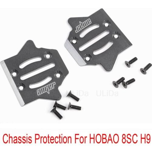 2pcs Chassis Anti Scratch Skid Plate Metal Anti Abrasion Protection Plate for Rc Car HOBAO 8SC H9 Upgrade Parts