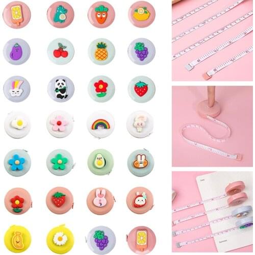 Cute Body Measuring Ruler Sewing Tailor Tape Measure Flat Sewing Ruler Meter Children Height Ruler Centimeter Inch Roll Tape