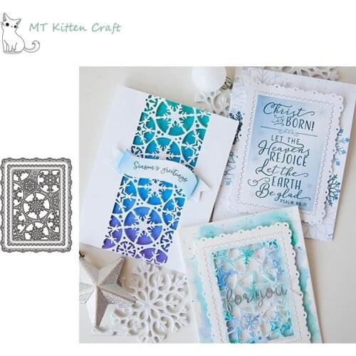 MT Craft Metal Cutting Dies Snowflake background Scrapbook Photo Album Decorative Embossing Stencil Paper Cards Crafts Die Cut