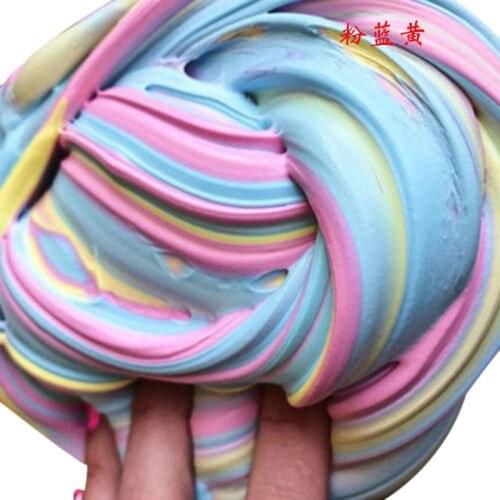 New Hot Fluffy Slime Supplies Toys Soft Clay Light Plasticine Putty Gum Rainbow Slimes Charms Polymer Clay Antistress Toy