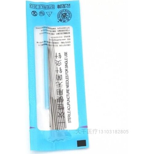 500 pcs 0.16/18/25/30/35/40mm Yunlong disposable sterile acupuncture needle flat handle massage needles