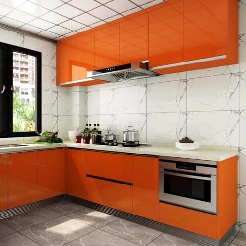 Solid Color Waterproof Wallpaper Decorative Film PVC Self adhesive Wall Sticker Furniture Renovation Kitchen Cabinet Stickers