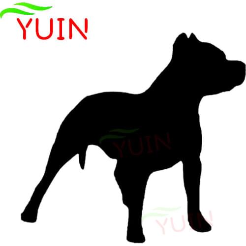 Pit Bull Dog Silhouette Car Sticker Funny Lovely Animal Popular Fashion PVC Window Decoration Cover Scratch Waterproof Decal
