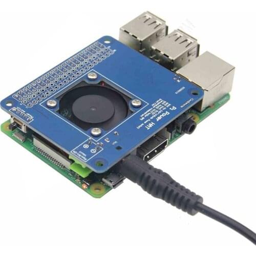 Raspberry Pi 3 Model B+ Programmable POE Adapter Smart Temperature Control Fan+Power Hat Board Kit 6V~14V | DC 5V Max. 4A