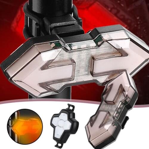 Bike Turn Signals Tail Light Universal Easy Installation Remote Control LED Rear Bicycle Flashlight USB Rechargeable SAL99