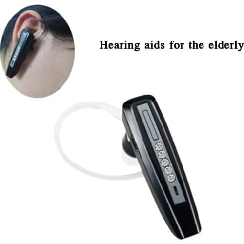 Hearing Aid Rechargeable Hearing Aid Elderly BTE Deaf Wireless Black Hearing Aid Bluetooth Appearance Audio Amplifier